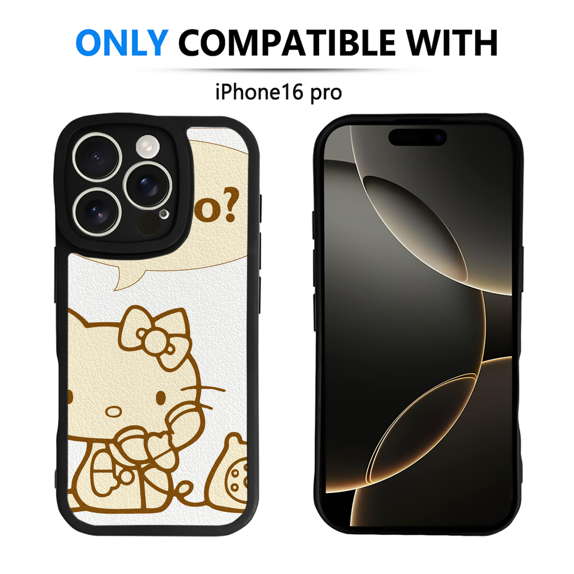 （画像用） Hello Kitty ハローキティ 【iPhone 16シリーズ対応】シリコンスマホケース（レザー調） 材質：シリコン